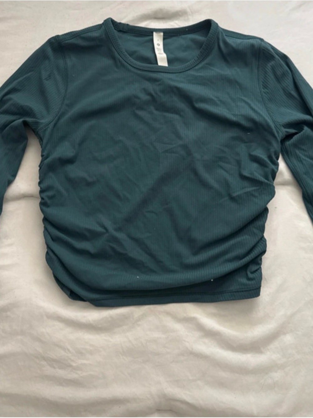 lululemon athletica Long-Sleeve Ribbed Tee in Deep Teal